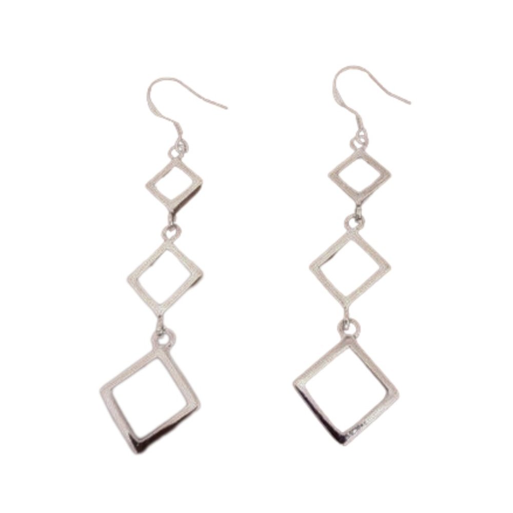 Diamond Shaped Drop Earrings